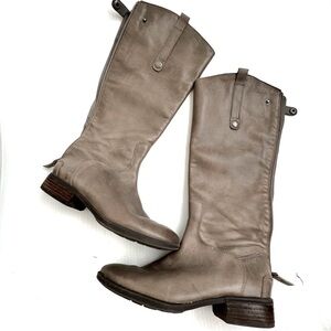 Sam Edelman Penny Gray Heeled Boots size 8.5